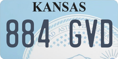 KS license plate 884GVD