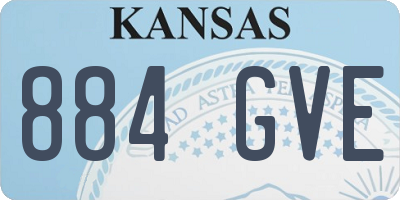 KS license plate 884GVE
