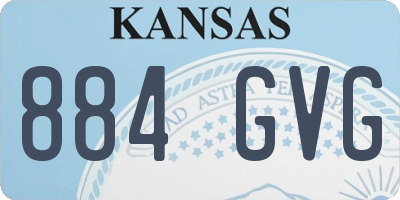 KS license plate 884GVG