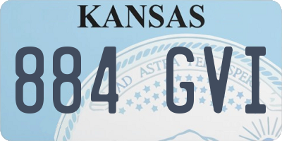 KS license plate 884GVI