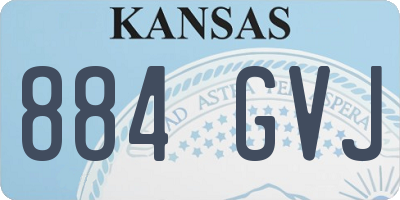 KS license plate 884GVJ