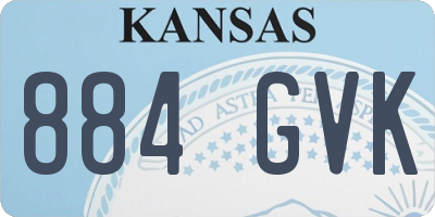 KS license plate 884GVK