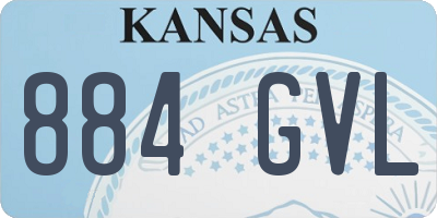 KS license plate 884GVL