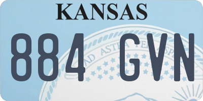 KS license plate 884GVN
