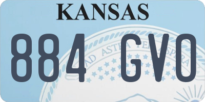 KS license plate 884GVO