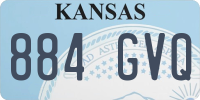 KS license plate 884GVQ