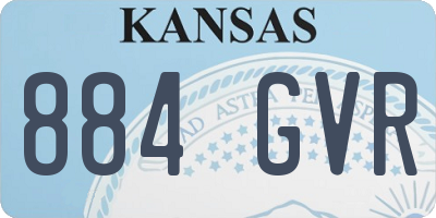 KS license plate 884GVR