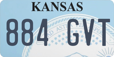 KS license plate 884GVT
