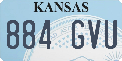 KS license plate 884GVU