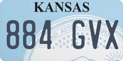 KS license plate 884GVX