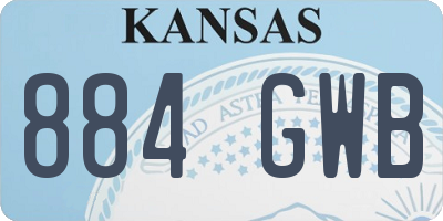 KS license plate 884GWB