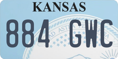 KS license plate 884GWC