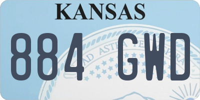 KS license plate 884GWD