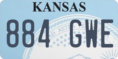 KS license plate 884GWE