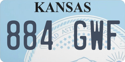 KS license plate 884GWF