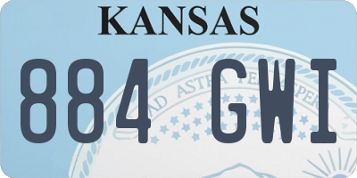 KS license plate 884GWI