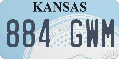 KS license plate 884GWM