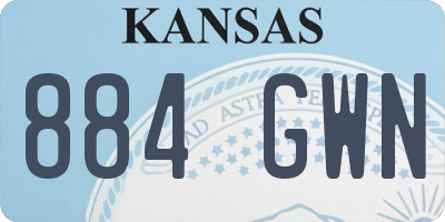 KS license plate 884GWN