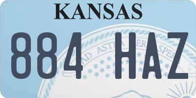 KS license plate 884HAZ
