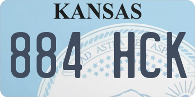 KS license plate 884HCK