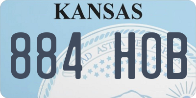 KS license plate 884HOB