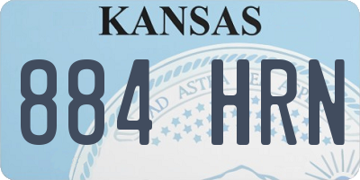 KS license plate 884HRN