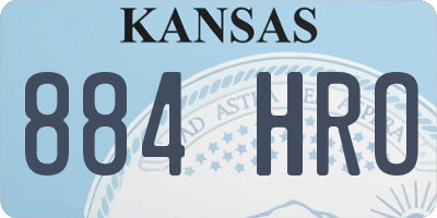 KS license plate 884HRO