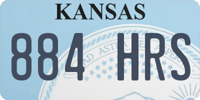 KS license plate 884HRS