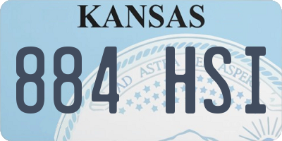 KS license plate 884HSI