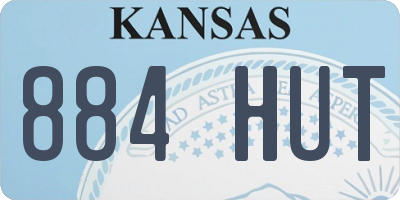 KS license plate 884HUT