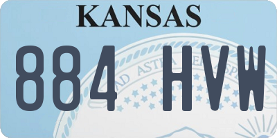 KS license plate 884HVW