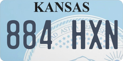 KS license plate 884HXN
