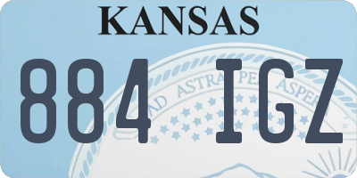 KS license plate 884IGZ