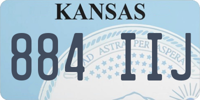 KS license plate 884IIJ