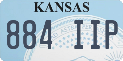 KS license plate 884IIP