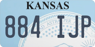 KS license plate 884IJP