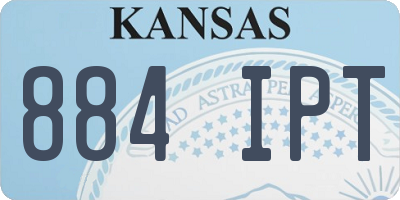 KS license plate 884IPT