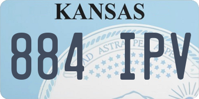 KS license plate 884IPV