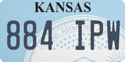 KS license plate 884IPW