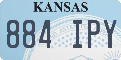 KS license plate 884IPY