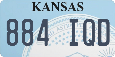 KS license plate 884IQD