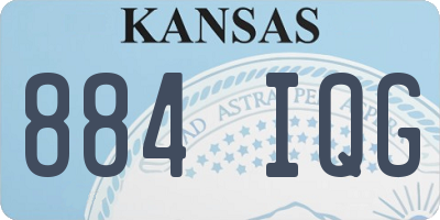 KS license plate 884IQG