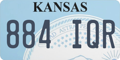 KS license plate 884IQR