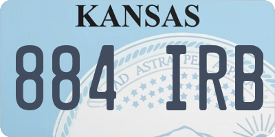 KS license plate 884IRB