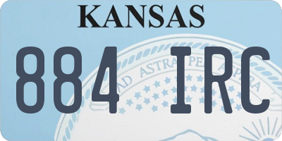 KS license plate 884IRC