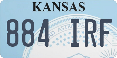 KS license plate 884IRF
