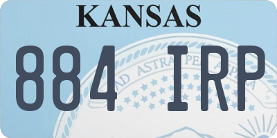 KS license plate 884IRP