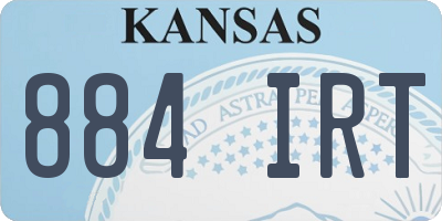 KS license plate 884IRT