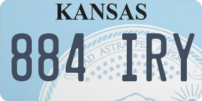 KS license plate 884IRY
