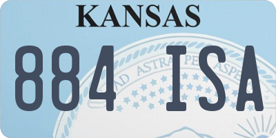 KS license plate 884ISA